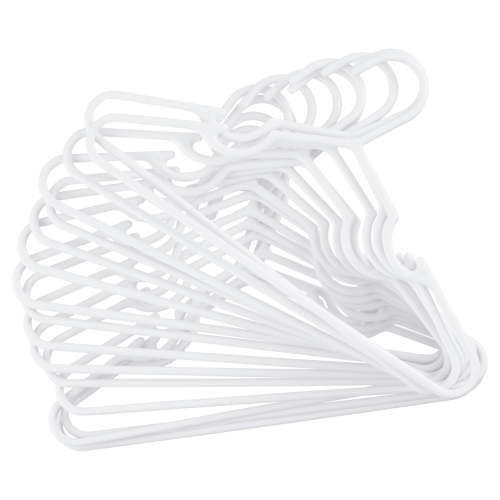 Infant and Toddler Plastic Clothing Hangers, 100 Pack, WhiteDimensions: 11.25"L x 6.5"H