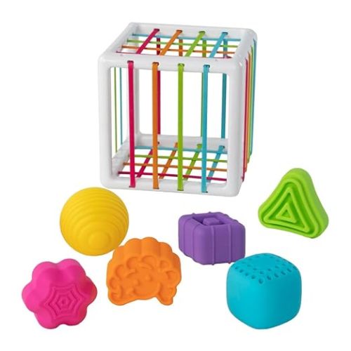 Fat Brain Toys InnyBin - Sensory Shape-Learning Toy for Babies & Toddlers - Shape Sorter