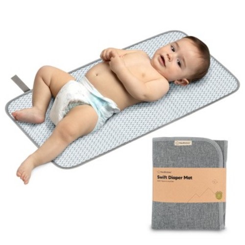 KeaBabies Swift Diaper Changing Pad, Portable Waterproof Diaper Changing Pad for Baby, Travel Changing Pad for Diaper Bag, Color: Classic gray