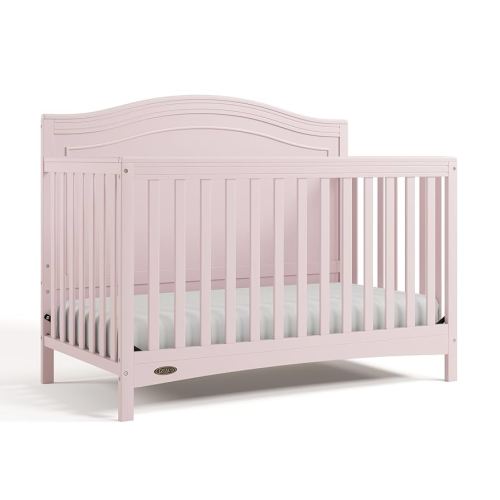 Graco Paris 4-in-1 Convertible Crib - GREENGUARD Gold Certified, Converts to Toddler Bed, Daybed and Full Bed, Fits Standard Crib Mattress, Adjustable Mattress Base, Blush