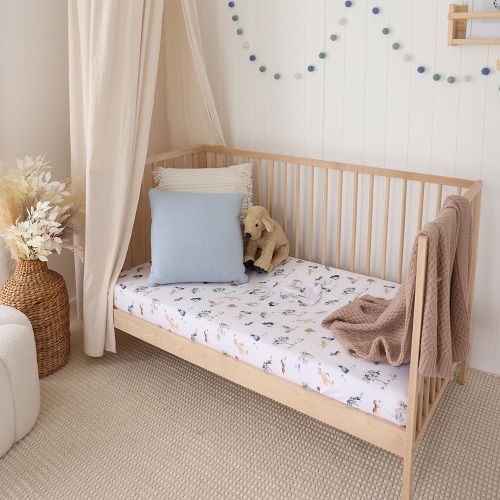 Dog Park Organic Fitted Cot Sheet | Snuggle Hunny