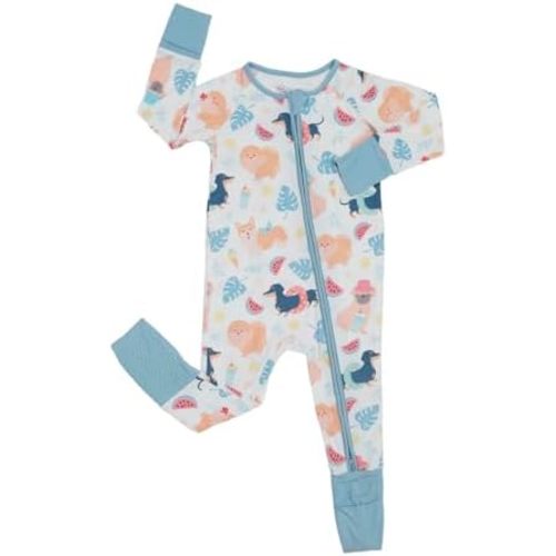Bamboo Viscose Baby Pajamas Footless Romper - Infant Boys Girls One Piece Jumpsuits Clothes 0/3/6/12/18/24 Months