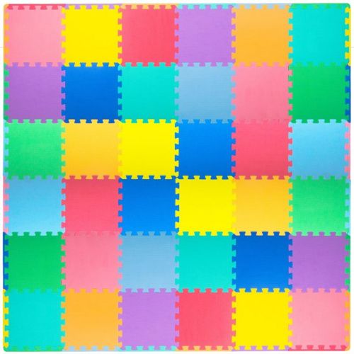 Prosource Kids Alphabet And Numbers Floor Play Mat 3/8-in, 36 Sq Ft - 36 Tiles