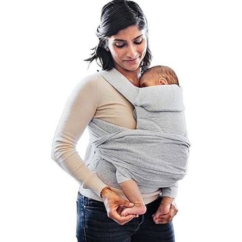 Boppy ComfyGrow Baby Carrier, 7-35lbs, Dove Gray, Newborn to Toddler with 3 Carrying Positions, 3-Stage Adjustable Seat and Head Support, Cotton Fabric