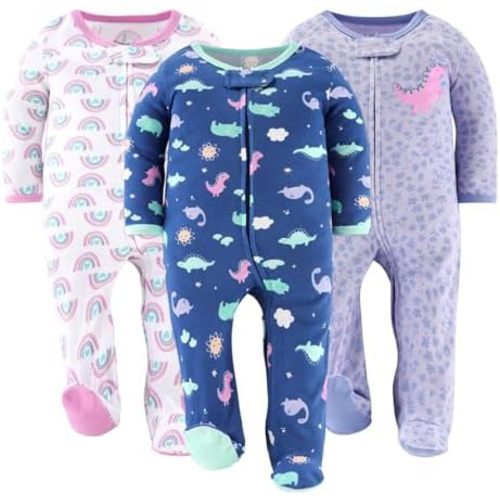 The Peanutshell Baby Girl Sleepers, Sleep and Play Footed Baby Pajamas Girls, Infant Clothes, Newborn, 0-3, 3-6, 6-9 Months