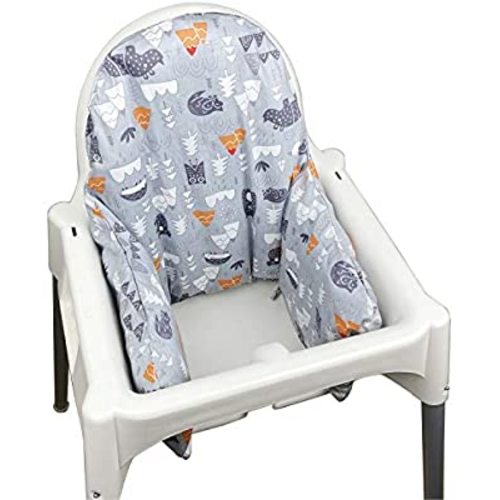 ZARPMA Inflatable Inner Cover for IKEA Antilop Highchair,Cotton Fabric (Not Included Inflatable Inner,Cover Only) (Grey)