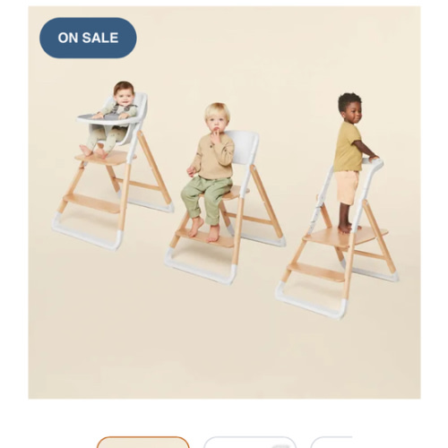 Ergobaby 3-In-1 Evolve High Chair: Natural Wood