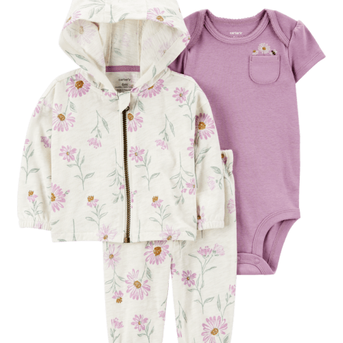 Purple Baby 3-Piece Floral Little Jacket Set | Carter’s Oshkosh Canada