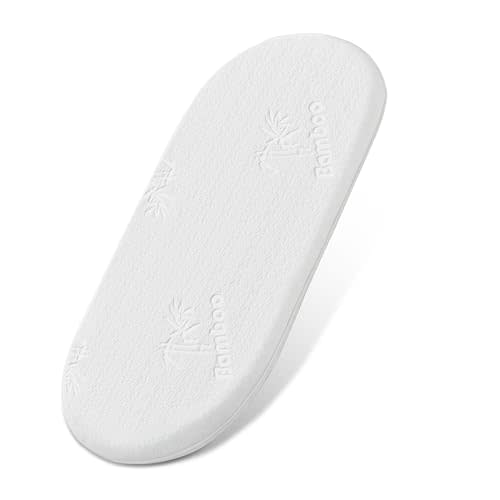 Baby Bassinet Mattress Pad, 30 x15x1.5 Dual Sided Comfort Gel Memory Foam Mattress with Removable Breathable Soft Tencel Cover Fit for Dream On Me Lacy/Snoo/Moses Basket Baby Bassinet