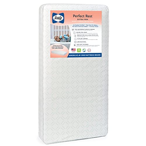 Sealy Baby - Perfect Rest - Extra Firm Toddler and Baby Crib Mattress – Waterproof, Airy Comfort