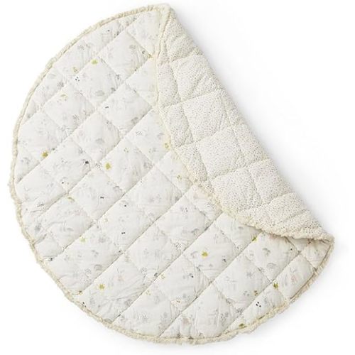 Pehr Baby Play Mat, Magical Forest | Ultra-Soft Quilted 100% Cotton Exterior with Plush Polyester Fiberfill | 40” Diameter