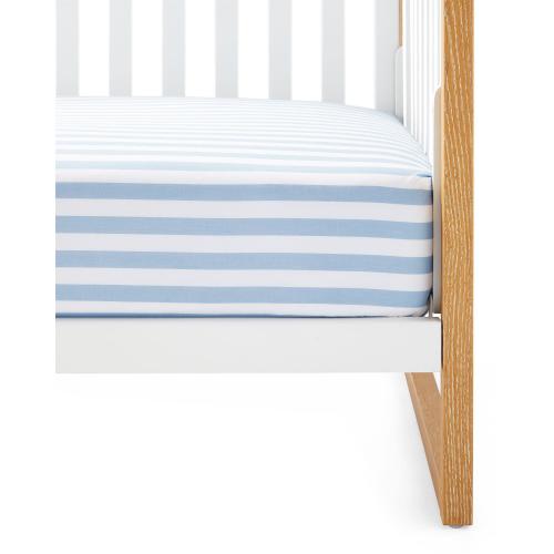 Beach Club Stripe Crib Sheet