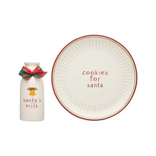 SANTA'S MILK AND COOKIES SET