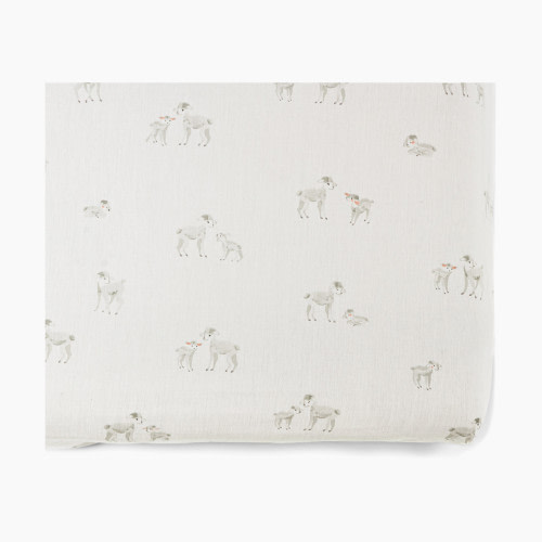 Pehr Organic Cotton Crib Sheet - Follow Me Lamb