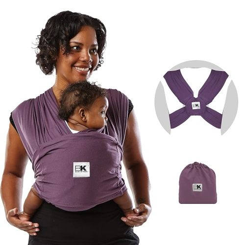 Original Baby K'tan Baby Carrier: #1 Easy Pre-Wrapped, Soft, Slip-On, No Rings, No Buckles | 5 in 1 Baby Sling Gift | The Best Hands Free Infant Wrap for Newborn to Toddler up to 35lb, Medium (10-14) - Eggplant