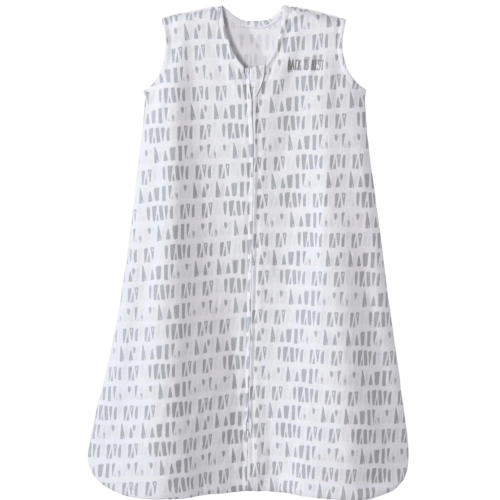 Gray Squares & Triangles Wearable Baby Blanket | HALO