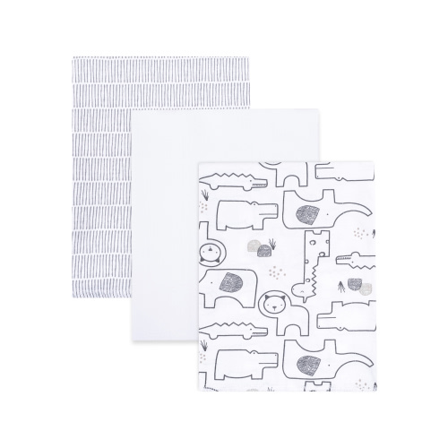Little Star Cotton Burp Cloth, 3pk Unisex