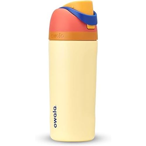 Owala Kids FreeSip Insulated Stainless Steel Water Bottle with Straw, BPA-Free Sports Water Bottle, Great for Travel, 16 oz, Misty Horizon