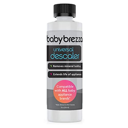 Baby Brezza Descaler 8 oz. Made in USA. Universal Descaling Solution for Baby Brezza and other baby appliances. Removes mineral build-up and extends your machines lifespan.