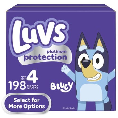 Luvs Size 4 Infant Diapers, 198 Count with Paw Patrol Design