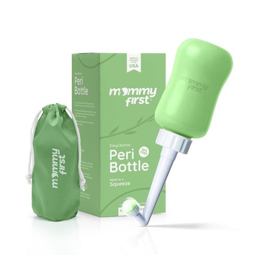 Mommy First® Peri Bottle for Postpartum Care | Upside Down Bottle for Perineal Cleansing and Recovery | Portable Bidet | Postpartum Essential | Green 12.2 OZ