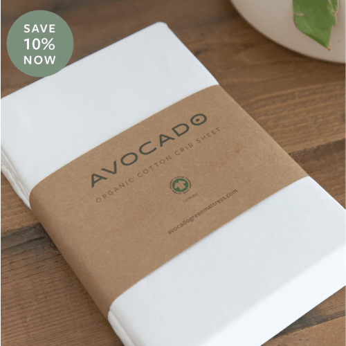 Organic Cotton Crib Sheets | Gentle & Safe | Avocado Green Mattress