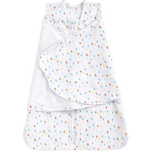 HALO Micro-Fleece Sleepsack Swaddle, 3-Way Adjustable Wearable Blanket, TOG 3.0, Confetti, Newborn, 0-3 Months