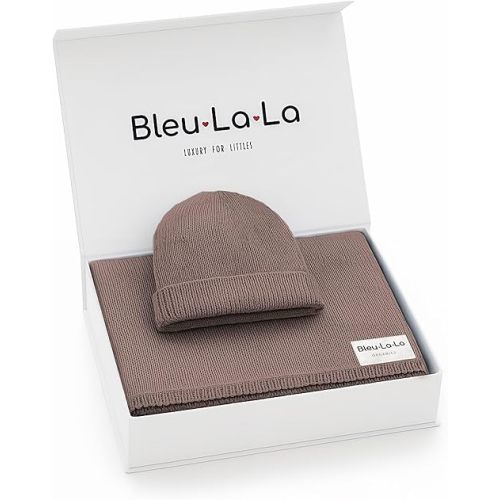 Luxe Collection 100% Organic Luxury Knit Baby Blanket + Hat Set (Milk Chocolate)