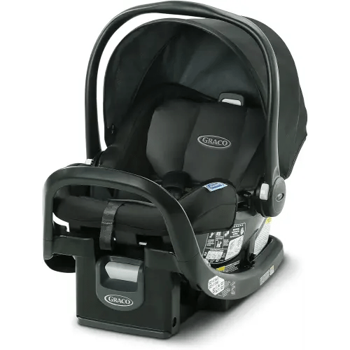 Graco SnugRide SnugFit Infant Car Seat with Simply Safe Adjust Harness System, Baby Car Seat with Anti Rebound Bar, Gotham