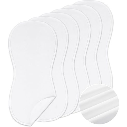 Timgle 6 Pcs 13 x 29 in Peanut Shape Changing Pad Liner Peanut Changing Pad Liner Portable Soft Peanut Changing Pad Washable Reusable Changing Pad Liner Waterproof Easy to Clean(White)