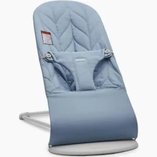 BabyBjörn Bouncer Bliss - Blue, Woven Petal Quilt