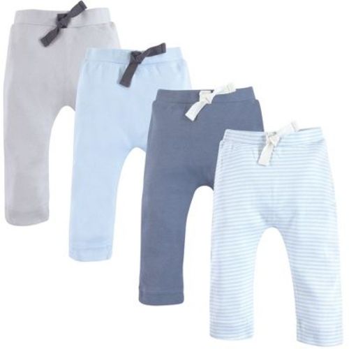 Touched By Nature Baby And Toddler Boy Organic Cotton Pants 4pk, Lt. Blue Gray, 6-9 Months