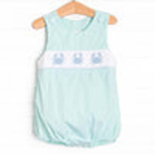 Shoreline Shuffle Smocked Boy Bubble, Mint – Stitchy Fish