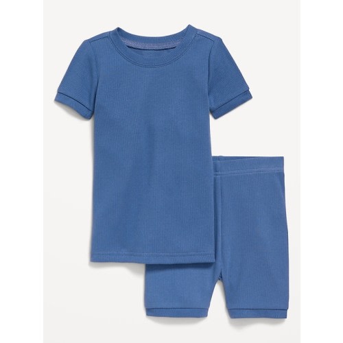 Snug-Fit Ribbed Pajama Set for Toddler & Baby