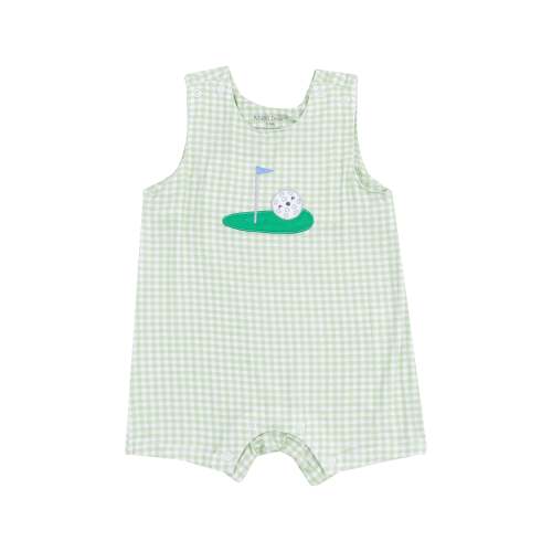 Sleeveless Shortie Romper with Golf Applique