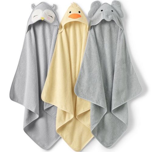 Lands' End Baby Hooded Towel - Bath Towel - Owl