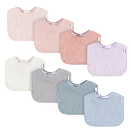 Gerber Unisex Baby Muslin 8 Pack Drooling Bibs