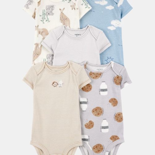 Baby Boy 5-Pack Kangaroo Cloud Short-Sleeve Bodysuits | Carter’s Oshkosh Canada