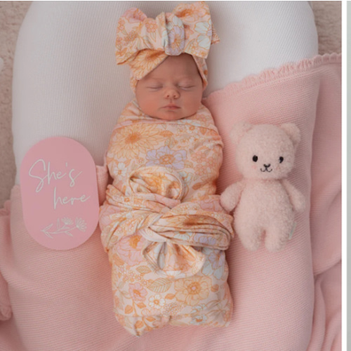 Swaddle Set | Pastel Bloom – Little and Fern