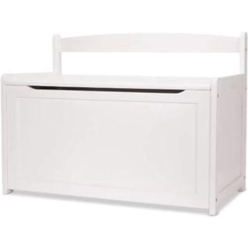 Melissa & Doug Wooden Toy Chest - White Furniture for Playroom - Kids Toy Box, Wooden Storage Organizer, Children's Furniture
