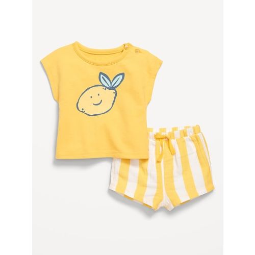 Ringer Graphic T-Shirt and Shorts Set for Baby