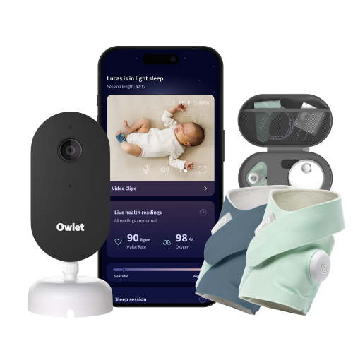 Owlet Dream Smart Bundle, Includes Dream Sock Monitor, Camera, and Travel Case