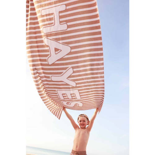 Sandy Stripes Personalized Kids Beach Towel
