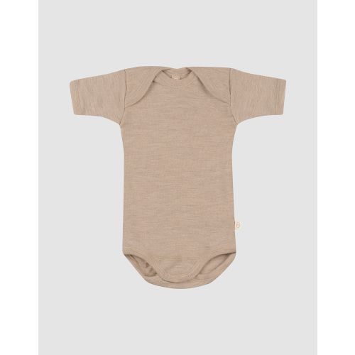 Baby merino wool short sleeve bodysuit
