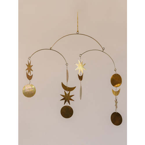 Brass Star & Moon Mobile – Market by Modern Nest