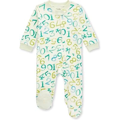 Burt's Bees Baby baby-boys Sleep and Play Pjs, 100% Organic Cotton One-piece Zip Front Romper Jumpsuit Pajamas
