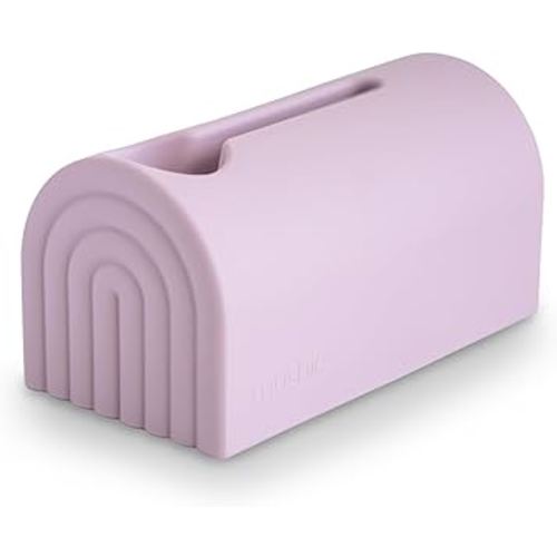 mushie Bath Spout Cover | Soft Silicone Bathtub Faucet Safety Guard for Kids | Universal Fit (Soft Lilac)