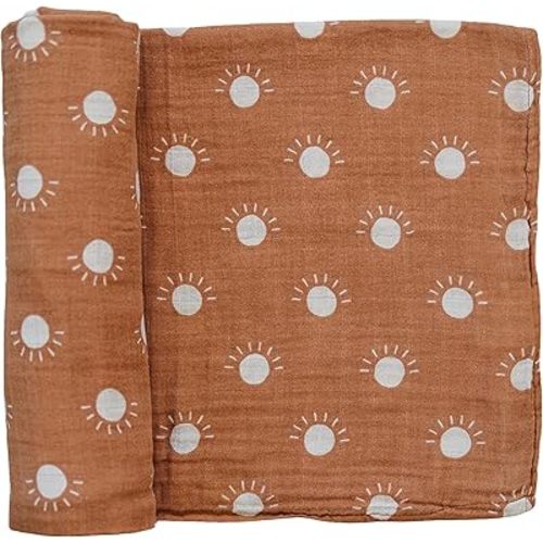 Mebie Baby Sunshine Muslin Swaddle - Soft, Modern & Neutral Swaddle Blanket for Newborns (0-3 Months), Comfy Wrap, Baby Essentials & Gifts