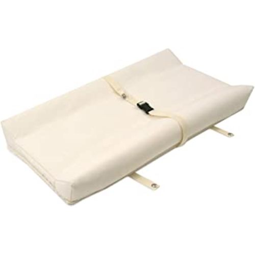 Naturepedic Organic Contoured Changing Pad - Easy to Clean, Lightweight & Portable - Comfort 2-Sided Waterproof Baby Diaper Changing Pad for Dresser or Changing Table - 16" x 31"