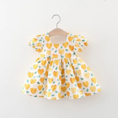 Baby Vivid Heart Bow Lovely Dress